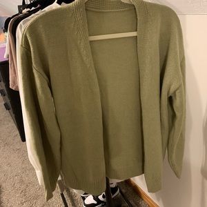 Green cardigan